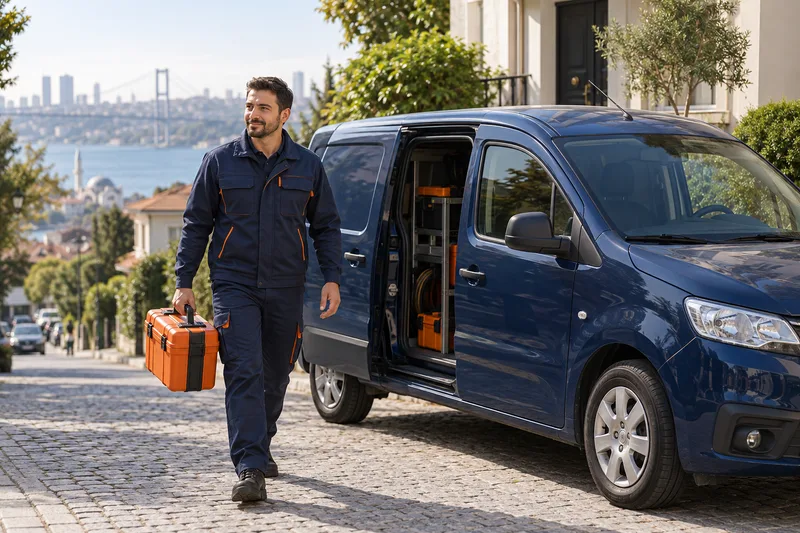Yerinde hizmet için hazırlanan servis aracı