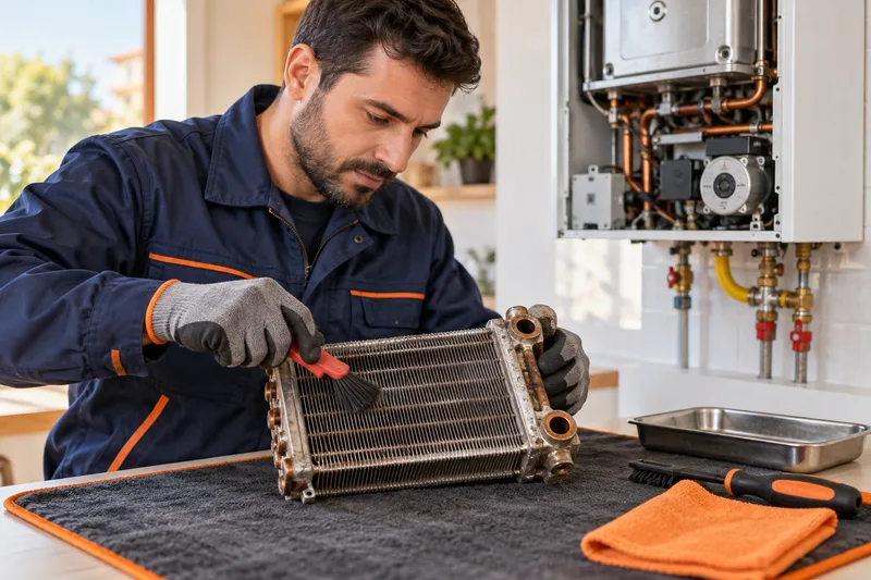 Kombi bakımı kapsamında teknik çalışma